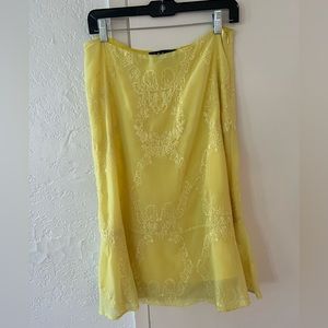For Love and Lemons Strapless Yellow Dress